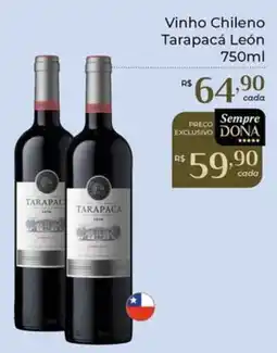 Dona de Casa Vinho Chileno Tarapacá León oferta