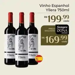 Dona de Casa Vinho Espanhol Yllera oferta