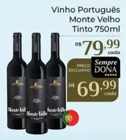 Dona de Casa Vinho Português Monte Velho Tinto oferta