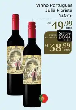 Dona de Casa Vinho Português Júlia Florista oferta