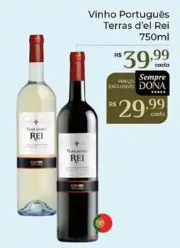 Dona de Casa Vinho Português Terras d'el Rei oferta