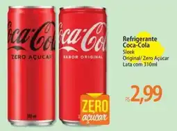 Atacadão Refrigerante coca-cola sleek/zero açúcar oferta