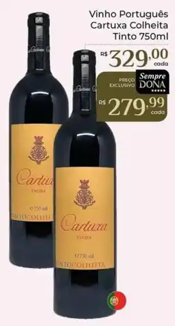 Dona de Casa Vinho Português Cartuxa Colheita Tinto oferta
