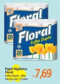 Atacadão Papel Higiênico Floral Folha Dupla oferta