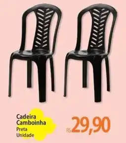 Atacadão Cadeira camboinha preta oferta