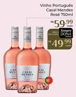 Dona de Casa Vinho Português Casal Mendes Rosé oferta