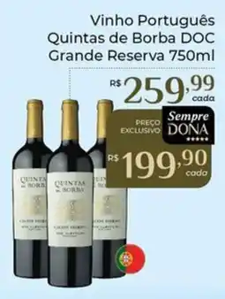 Dona de Casa Vinho Português Quintas de Borba DOC Grande Reserva oferta