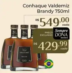 Dona de Casa Conhaque Valdemiz Brandy oferta