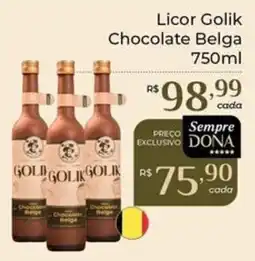 Dona de Casa Licor Golik Chocolate Belga oferta