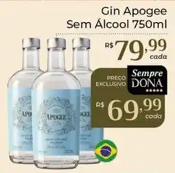 Dona de Casa Gin Apogee Sem Álcool oferta