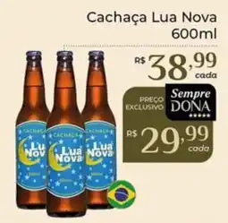 Dona de Casa Cachaça Lua Nova oferta