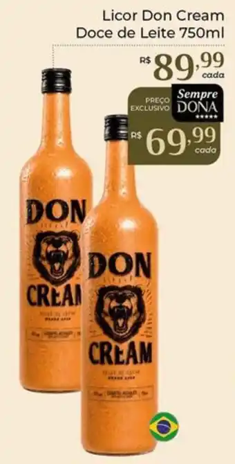 Dona de Casa Licor Don Cream Doce de Leite oferta