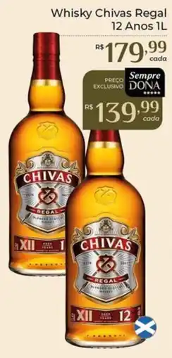 Dona de Casa Whisky Chivas Regal 12 Anos oferta