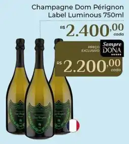 Dona de Casa Champagne Dom Pérignon Label Luminous oferta