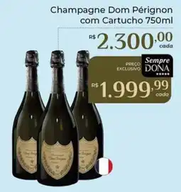 Dona de Casa Champagne Dom Pérignon com Cartucho oferta