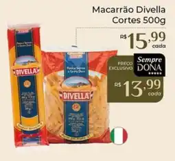 Dona de Casa Macarrão Divella Cortes oferta