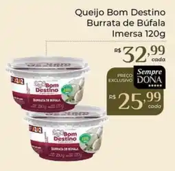 Dona de Casa Queijo bom destino burrata de búfala oferta