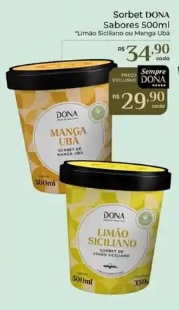 Dona de Casa Sorbet dona limão siciliano oferta