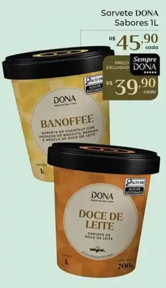 Dona de Casa Sorvete dona sabores 1l oferta