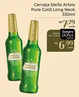 Dona de Casa Cerveja Stella Artois Pure Gold Long Neck oferta