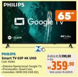 Deltasul PHILIPS Smart TV 65P 4K UHD oferta