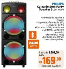 Deltasul Caixa de Som Party Speaker oferta