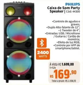 Deltasul PHILIPS Caixa de Som Party Speaker oferta