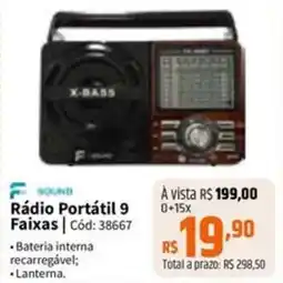 Deltasul Rádio Portátil 9 Faixas oferta