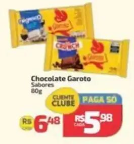 Supermercado Jacomar Chocolate Garoto Sabores oferta