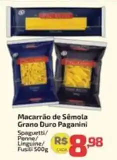 Supermercado Jacomar Macarrão de Sémola Grano Duro Paganini oferta