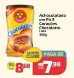 Supermercado Jacomar Achocolatado em Pó 3 Corações Chocolatto oferta