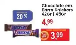 Federzoni Supermercados Chocolate em Barra Snickers oferta