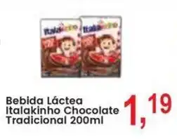 Federzoni Supermercados Bebida Láctea Italakinho Chocolate Tradicional oferta