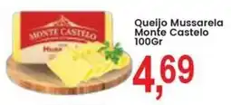 Federzoni Supermercados Queijo mussarela monte castelo oferta