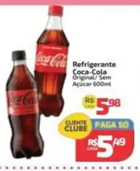 Supermercado Jacomar Refrigerante Coca-Cola Original/ Sem Açúcar oferta