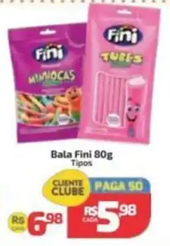 Supermercado Jacomar Bala Fini 80g Tipos oferta