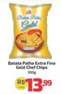 Supermercado Jacomar Batata Palha Extra Fina Gold Chef Chips oferta