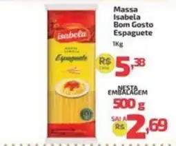Supermercado Jacomar Massa isabela espaguete oferta
