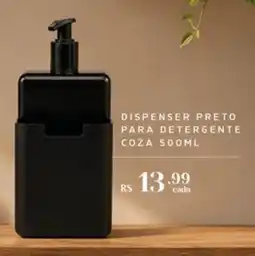 Empório Bahamas dispenser preto para detergente coza oferta
