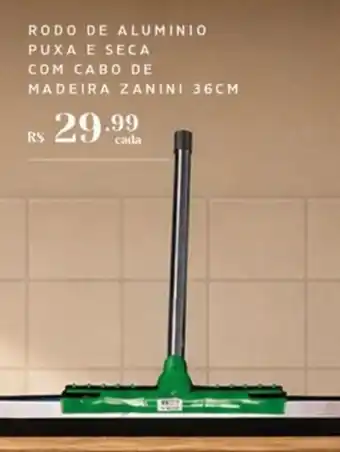 Empório Bahamas rodo de alumínio puxa e seca com cabo de madeira zanini 36cm oferta
