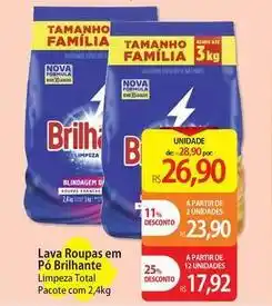 Atacadão Brilhante - lava roupas em pó oferta