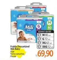 Atacadão Mili - fralda descartável baby oferta