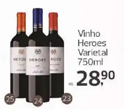 Supermercados Jau Serve vinho heroes varietal oferta