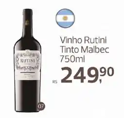 Supermercados Jau Serve Vinho Rutini Tinto Malbec oferta