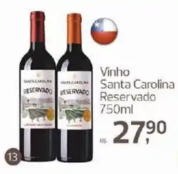 Supermercados Jau Serve Vinho santa carolina reservado oferta