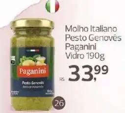 Supermercados Jau Serve Molho Italiano Pesto Genovês Paganini Vidro oferta