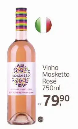Supermercados Jau Serve Vinho Mosketto Rosé oferta