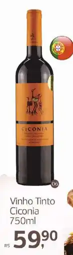 Supermercados Jau Serve Vinho Tinto Ciconia oferta