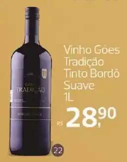 Supermercados Jau Serve Vinho Góes Tradição Tinto Bordô Suave oferta