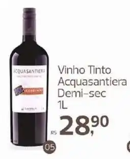 Supermercados Jau Serve vinho tinto acquasantiera demi-sec oferta